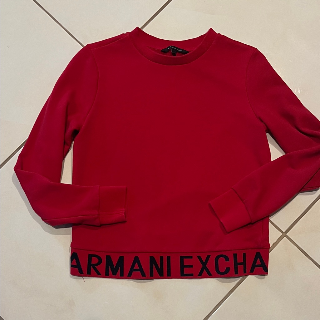 Armani Exchange Red Sweatshirt Sz Small